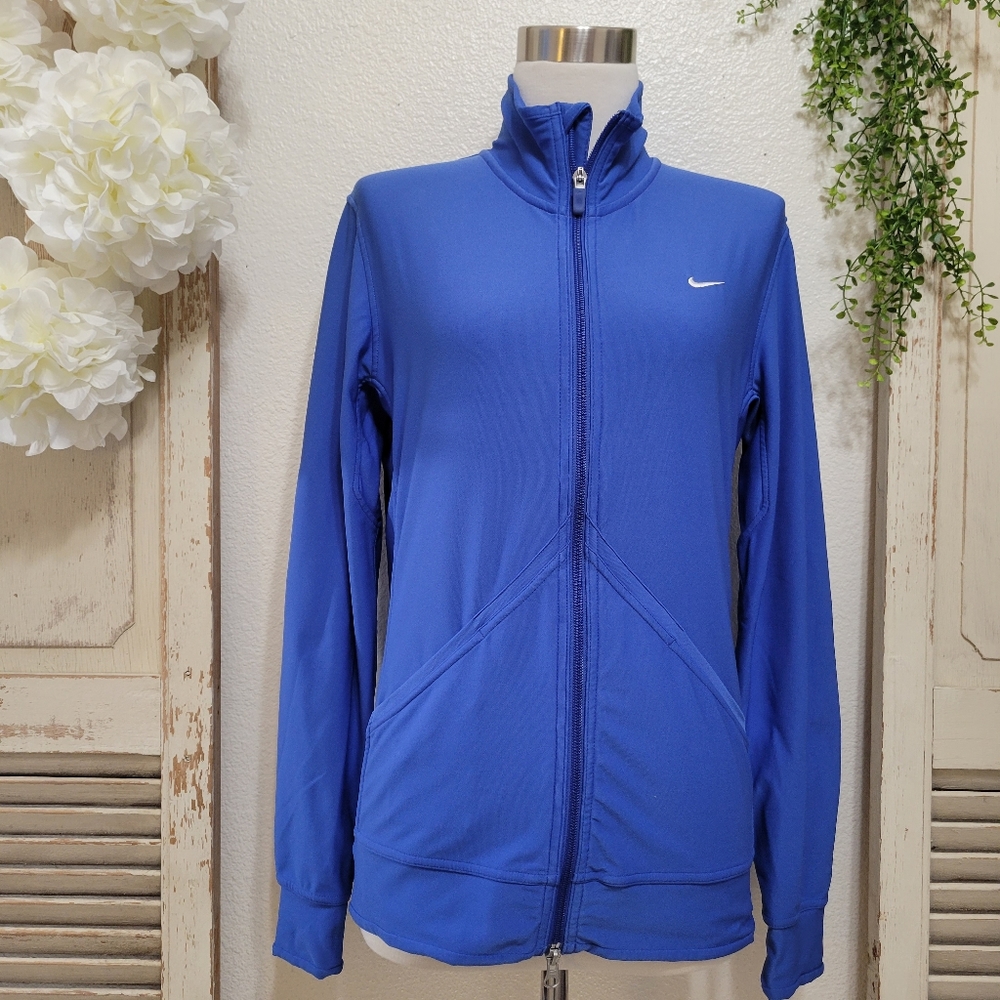 Nike dri fit  blue zip up jacket medium